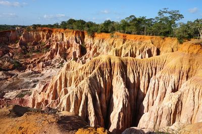 Scenic view of rock formations