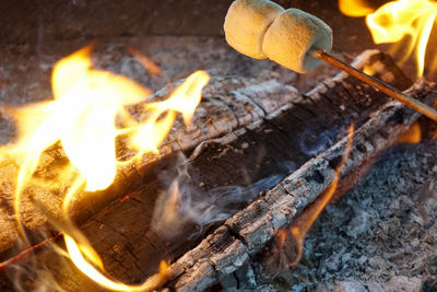 Close-up of bonfire