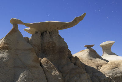 Wild rock formations in the desert wilderness of new mexico at n