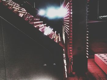 Low angle view of illuminated bridge