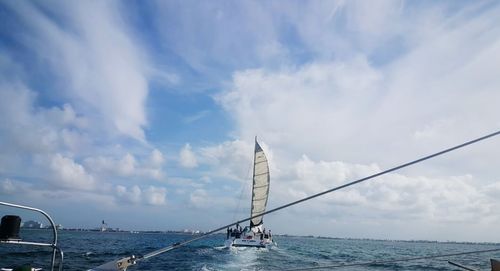 Cloudy sky above sea