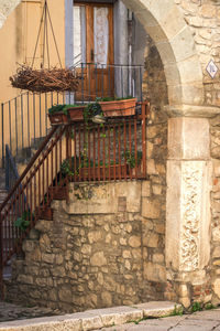 Staircase in front of building