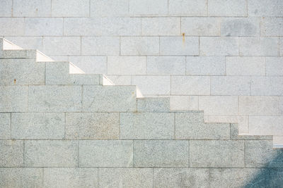 View of staircase against wall