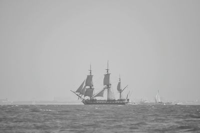 View of boats in sea