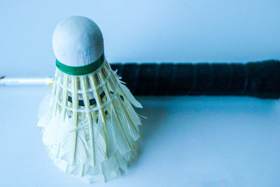 Close-up of stuffed toy against white background