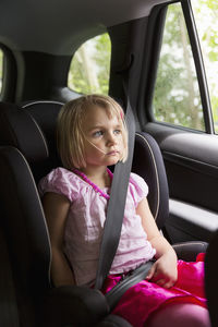 Girl in car