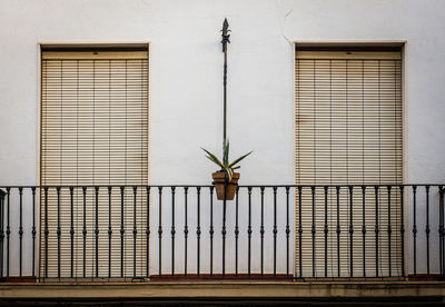 Closed window of building