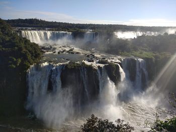 Scenic view of waterfall