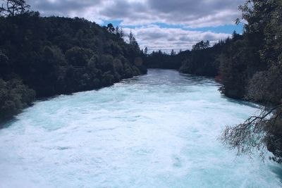 River flowing through rocks