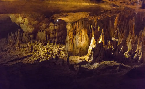 Rock formations in cave