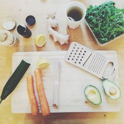 Close-up of food on table