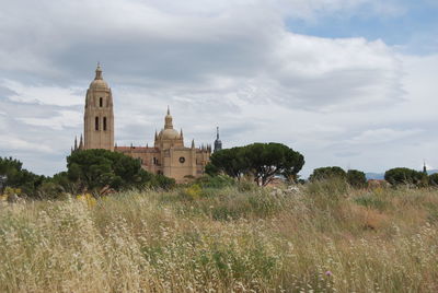 View of cathedral against cloudy sky