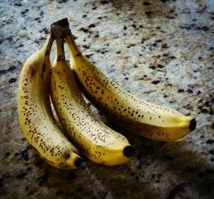 Close-up of bananas on marble