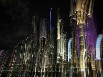 Illuminated city at night in melbourne