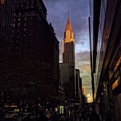 Low-angle view of chrysler building