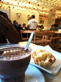 Close-up of food on table