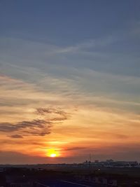 Scenic view of silhouette landscape against sky during sunset