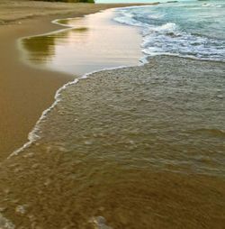 High angle view of beach