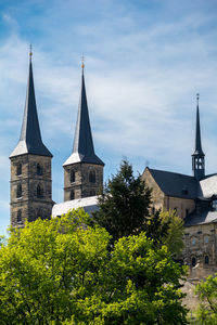 Low angle view of church against sky