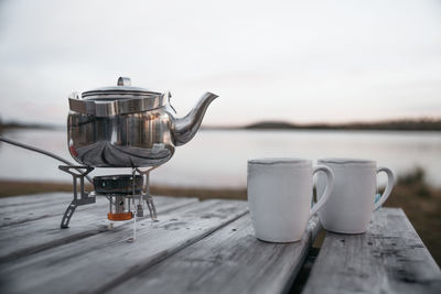 Close-up of coffee on table