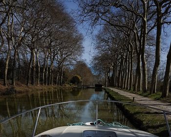 Reflection of trees in lake