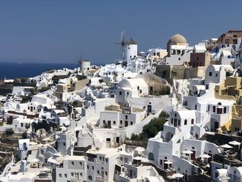 High angle view of townscape against sky