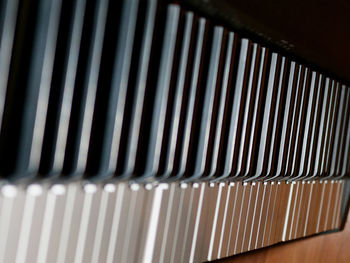 Close-up of piano keys