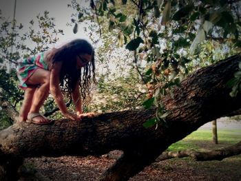 Woman in park
