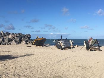 Panoramic view of beach against sky