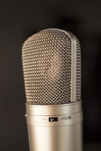 Close-up of microphone