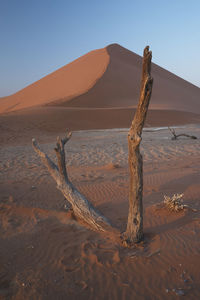 Scenic view of desert against sky