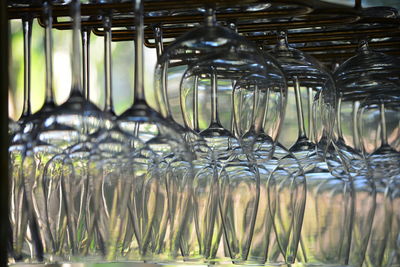 Close-up of glass hanging