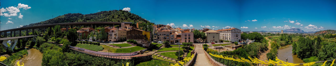 Panoramic view of historic building against sky