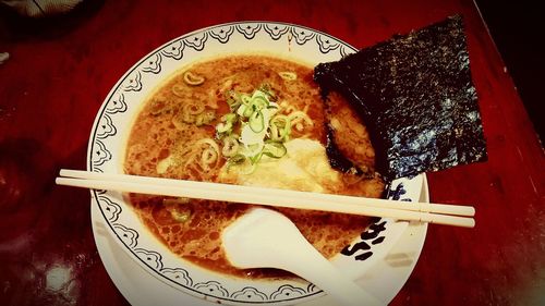 Close-up of served food