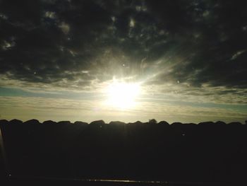 Silhouette of landscape at sunset