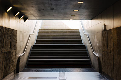 Staircase at underground walkway