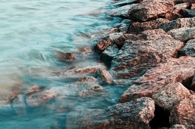 Rocks in dam