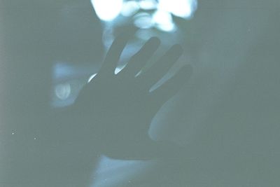 Close-up of hand in water