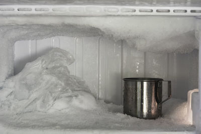 Close-up of ice cream in container