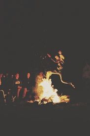 flame, burning, fire - natural phenomenon, heat - temperature, night, glowing, bonfire, motion, fire, illuminated, campfire, orange color, long exposure, close-up, dark, firewood, light - natural phenomenon, danger, outdoors, no people