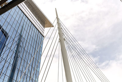 Low angle view of modern building against sky