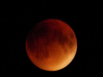 Close-up of moon over black background