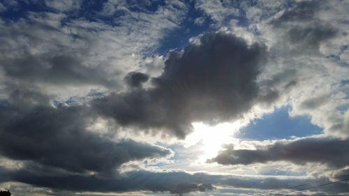 Low angle view of cloudy sky