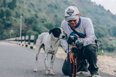 Man with dog