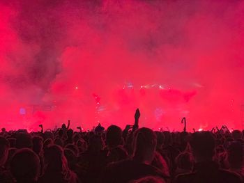 People enjoying at music concert