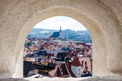 View of old buildings in city