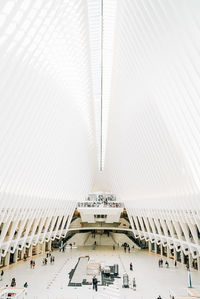 High angle view of people at airport