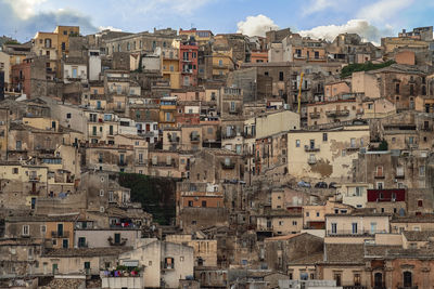 Aerial view of buildings in city