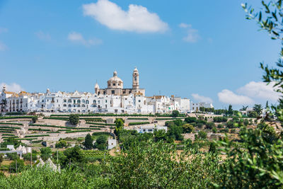 Locorotondo and the itria valley. between white houses and trulli. puglia, italy