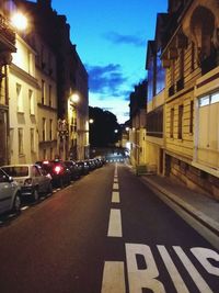 City street at dusk